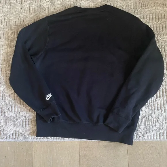 Nike Men's Black Crewneck Sweater with Multicolor Logo - Picture 2 of 5